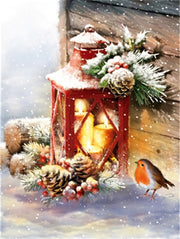 Christmas Decoration Bird Painting