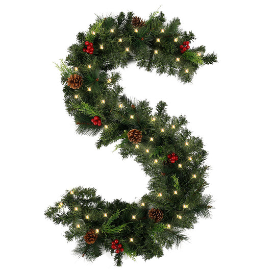 Christmas Alphabet Green Rattan with Light Merry Christmas Decorations - Christmas Trees USA