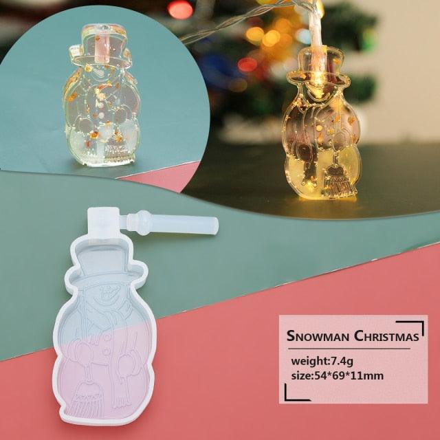 Resin DIY Mold Holiday Decoration Christmas Light Card - Christmas Trees USA