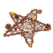 Christmas Wreath Decor Five-pointed Star Wreath Pendant Festival Wreath (Light) - Christmas Trees USA
