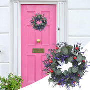 Simulated Fake Flower Garland Ornamental Red Berry Wreath - Christmas Trees USA