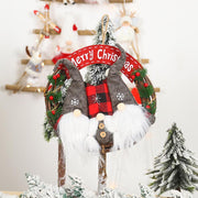 Exquisite Fabric Creative Dwarf Shape Holiday Fake Flower Garland Diy Christmas Wreath - Christmas Trees USA