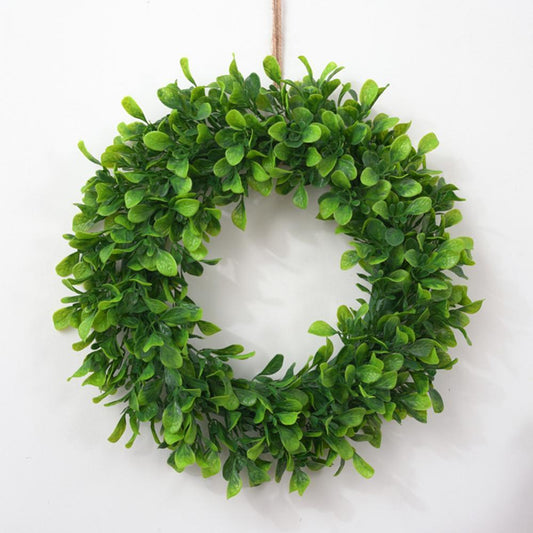 42cm Artificial Leaf Wreath Garland - Christmas Trees USA