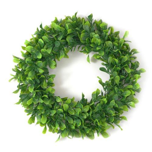 42cm Artificial Leaf Wreath Garland - Christmas Trees USA