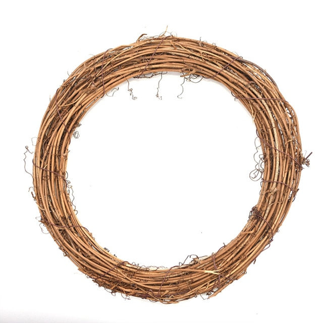 35/25/20/15cm Rattan Craft Floral Hoop Christmas Wreath - Christmas Trees USA