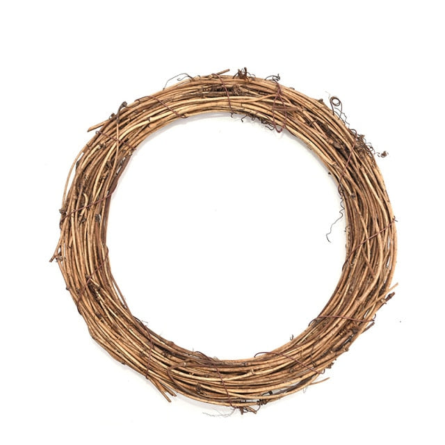 35/25/20/15cm Rattan Craft Floral Hoop Christmas Wreath - Christmas Trees USA