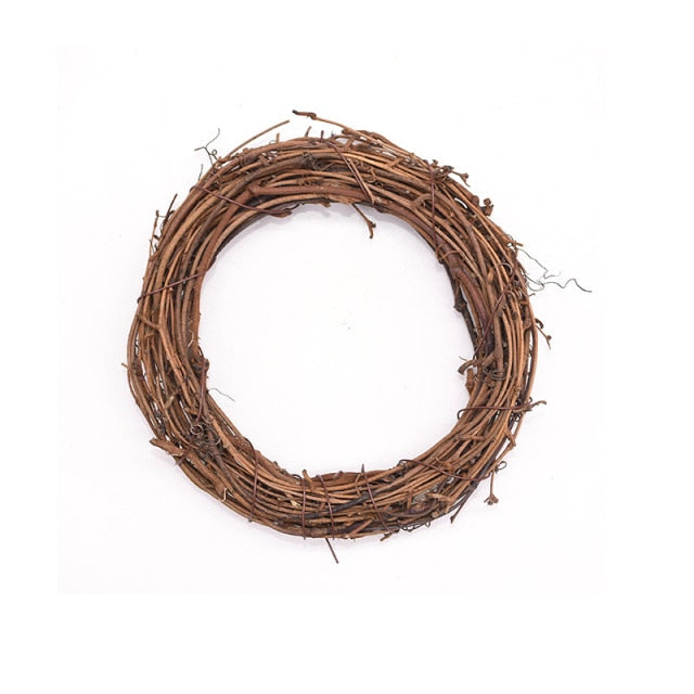 35/25/20/15cm Rattan Craft Floral Hoop Christmas Wreath - Christmas Trees USA