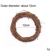 35/25/20/15cm Rattan Craft Floral Hoop Christmas Wreath - Christmas Trees USA