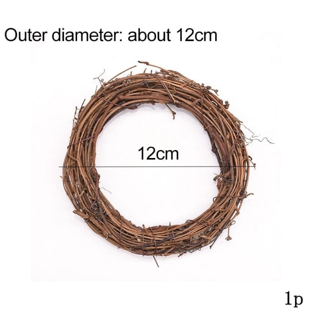 35/25/20/15cm Rattan Craft Floral Hoop Christmas Wreath - Christmas Trees USA