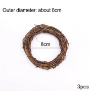 35/25/20/15cm Rattan Craft Floral Hoop Christmas Wreath - Christmas Trees USA