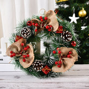 Artificial Christmas Wreath Colorful Beautiful Wall Window Wreath - Christmas Trees USA