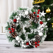 Artificial Christmas Wreath Colorful Beautiful Wall Window Wreath - Christmas Trees USA