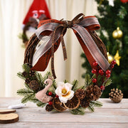 Artificial Christmas Wreath Colorful Beautiful Wall Window Wreath - Christmas Trees USA