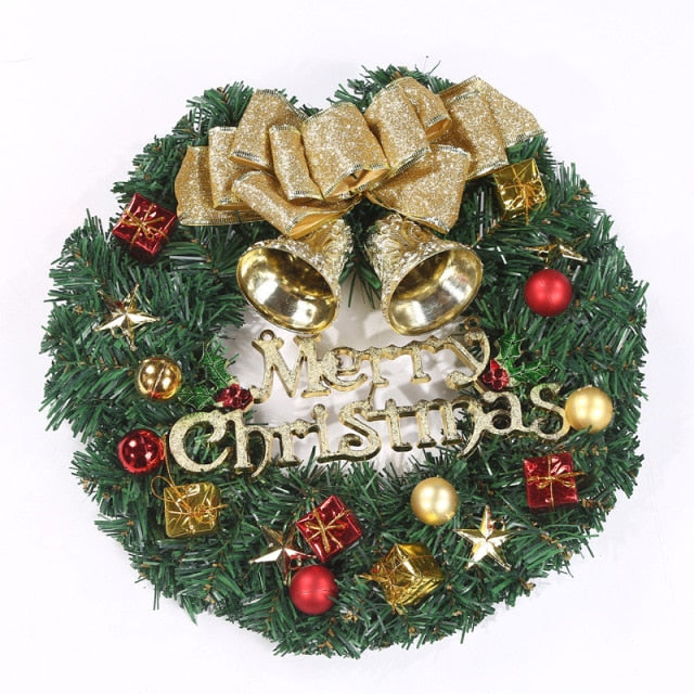 Artificial Christmas Wreath Colorful Beautiful Wall Window Wreath - Christmas Trees USA