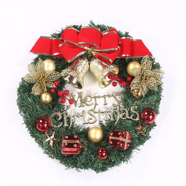 Artificial Christmas Wreath Colorful Beautiful Wall Window Wreath - Christmas Trees USA