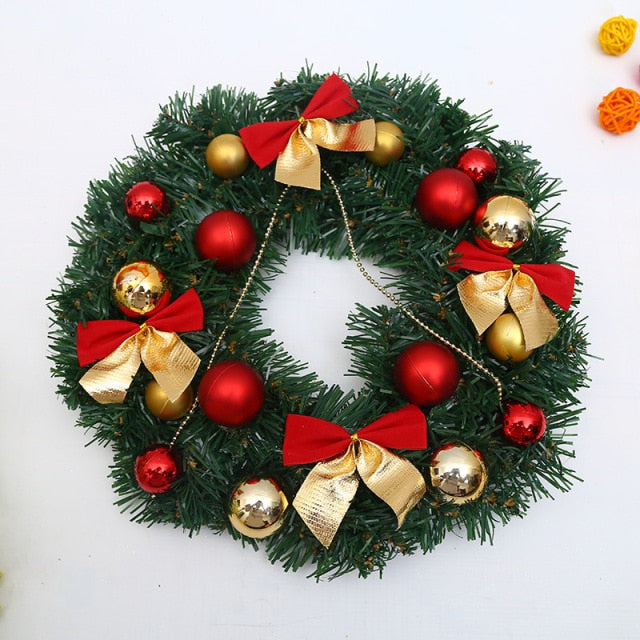 Artificial Christmas Wreath Colorful Beautiful Wall Window Wreath - Christmas Trees USA