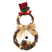 LED Christmas Wreath Door Hanging Snowman Wreath - Christmas Trees USA