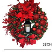 1pc Christmas Rattan Wreath Pine Natural Branches Berries&Pine cones - Christmas Trees USA