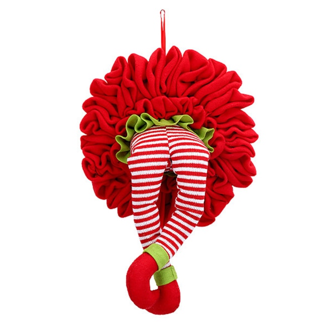 Christmas Elf Thief Santa Legs Wreath Ornaments - Christmas Trees USA