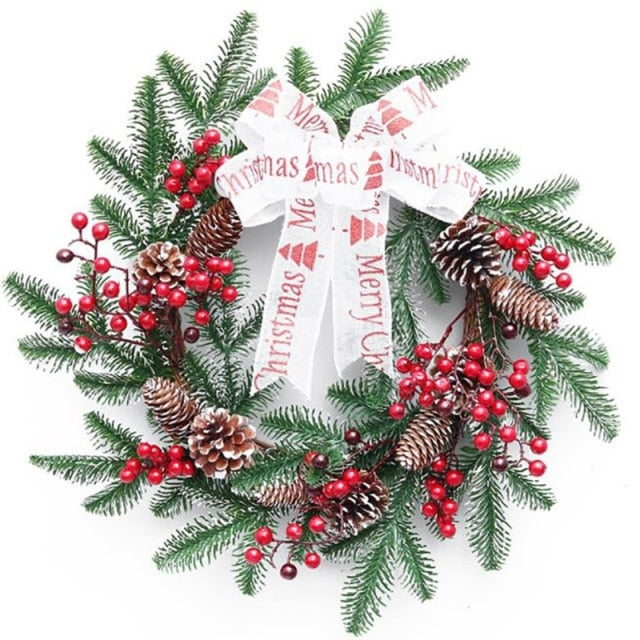 Christmas Wreath Pine Artificial Hanging - Christmas Trees USA