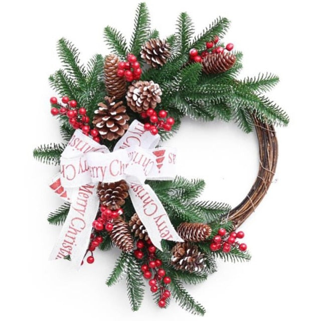 Christmas Wreath Pine Artificial Hanging - Christmas Trees USA