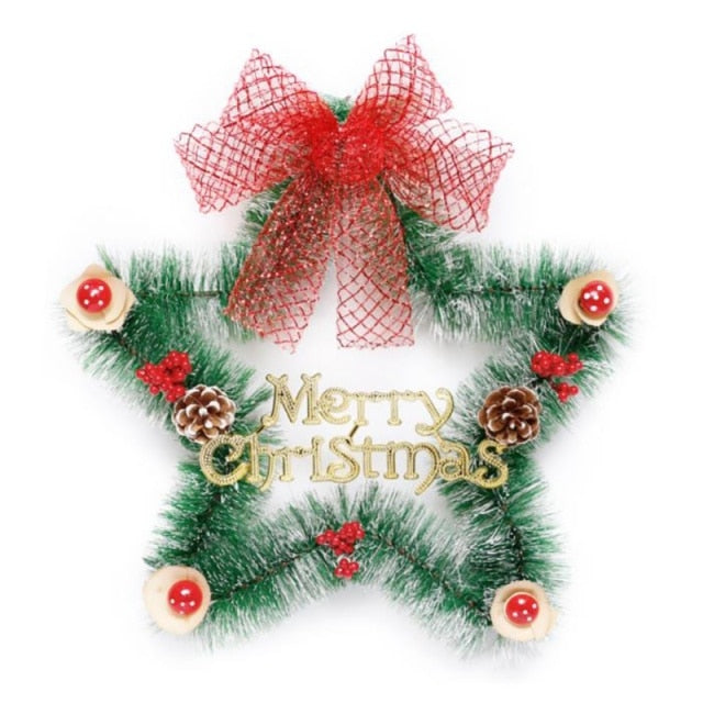 Christmas Wreath Pine Artificial Hanging - Christmas Trees USA