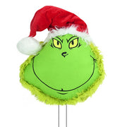 Christmas Furry Green Grinch Head Arm Plush Toy