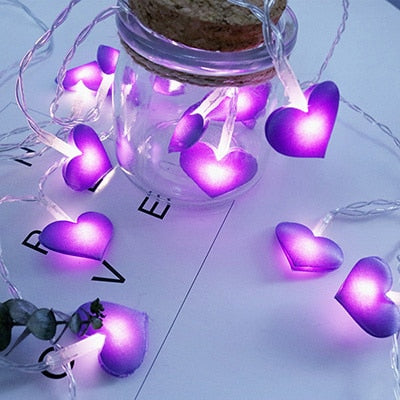 LED Heart Shape String Lights Indoor Fairy Lights Christmas