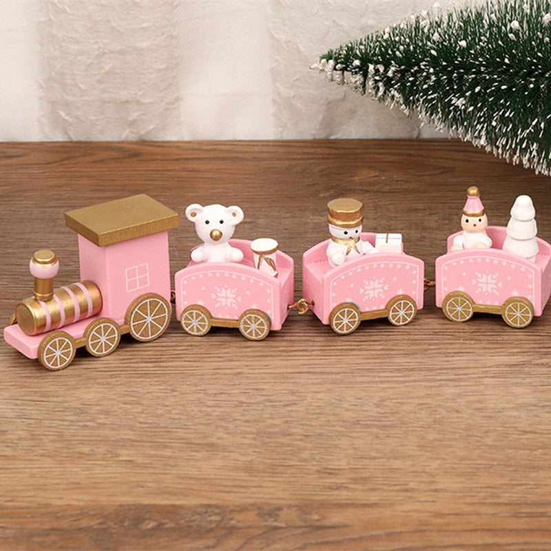 Christmas Themed Wooden Train Ornament
