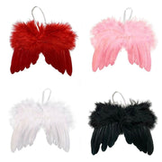 Feather Wing White/black red Lovely Angel Christmas Tree Hanging Decoration
