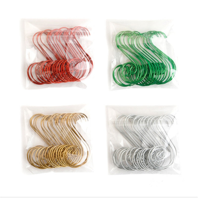 New S-Shaped Christmas Hook For Tree Hanging Ornaments
