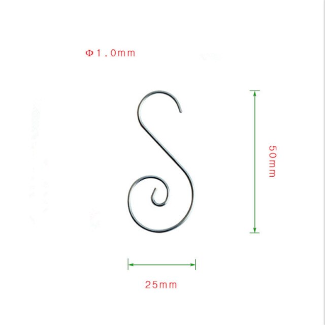 New S-Shaped Christmas Hook For Tree Hanging Ornaments