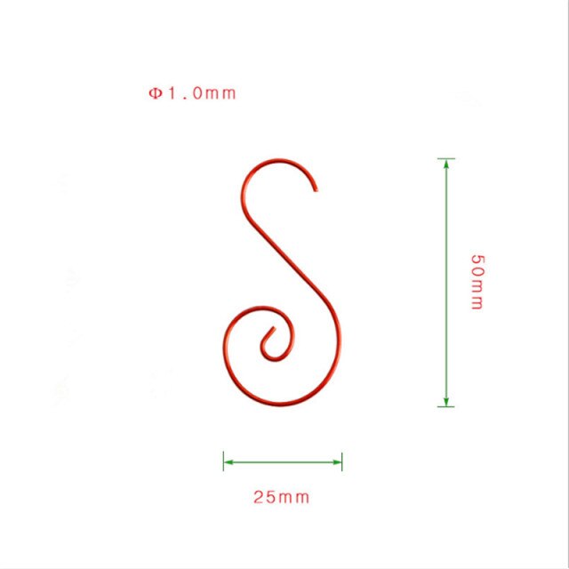 New S-Shaped Christmas Hook For Tree Hanging Ornaments