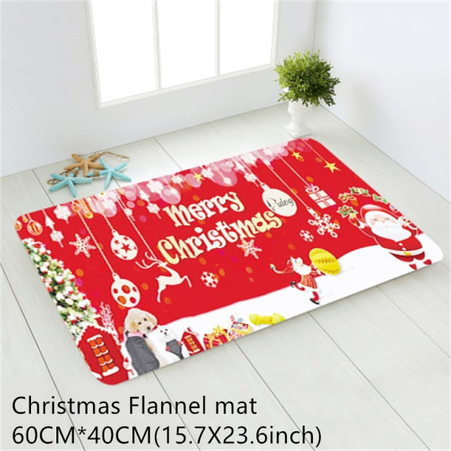 Santa Claus Christmas Mat Outdoor Carpet