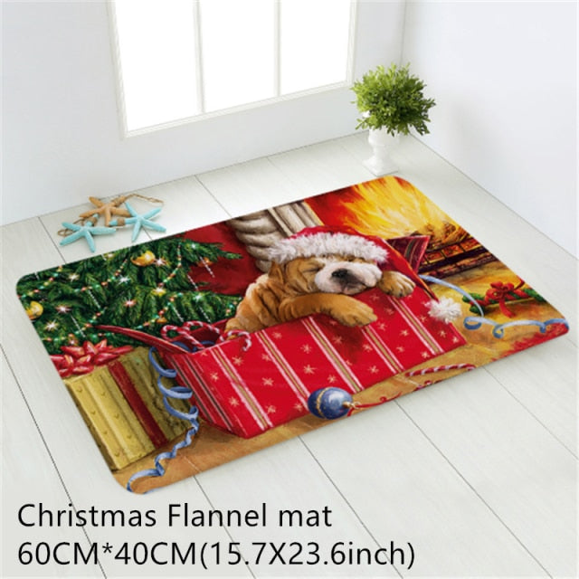 Santa Claus Christmas Mat Outdoor Carpet