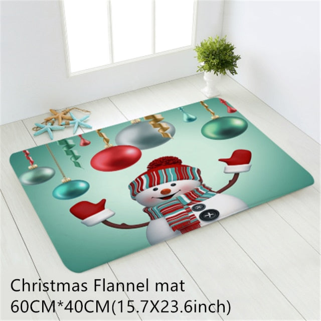 Santa Claus Christmas Mat Outdoor Carpet