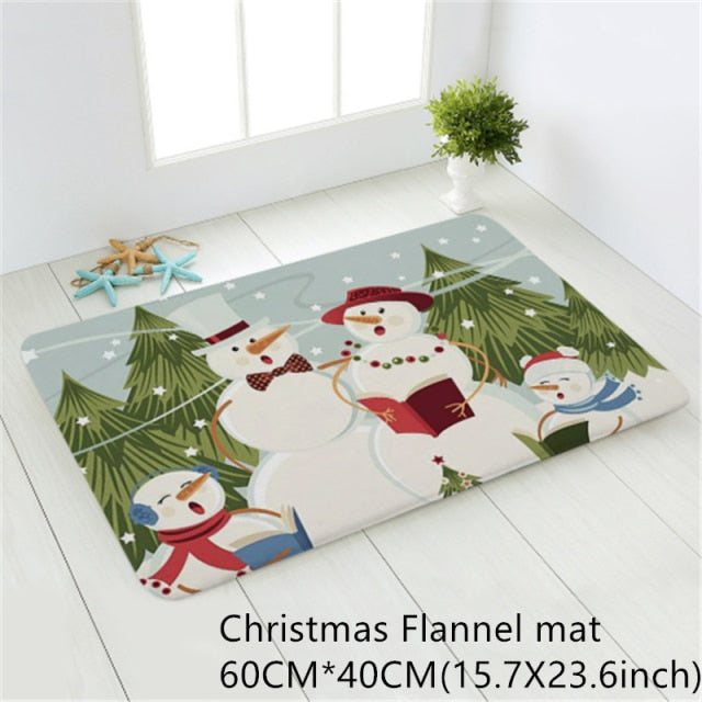 Santa Claus Christmas Mat Outdoor Carpet