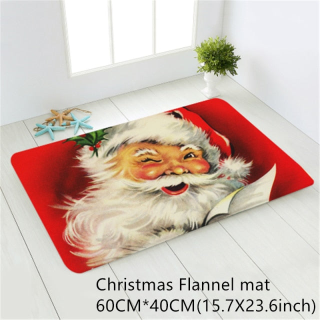 Santa Claus Christmas Mat Outdoor Carpet