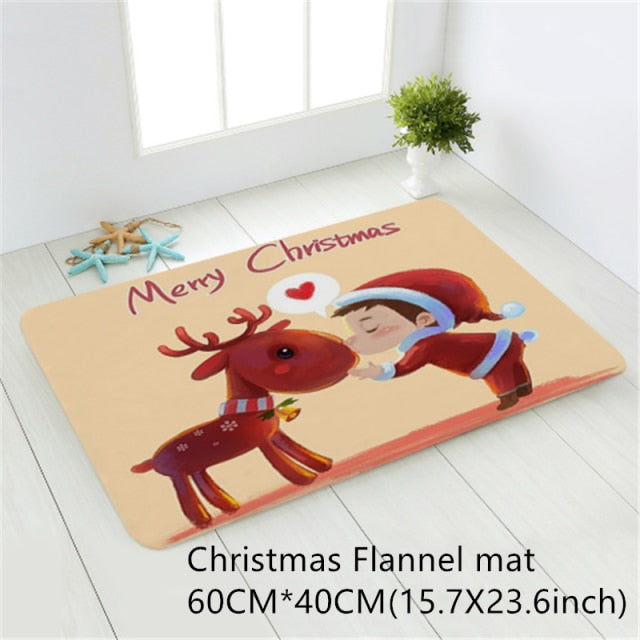 Santa Claus Christmas Mat Outdoor Carpet