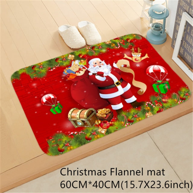 Santa Claus Christmas Mat Outdoor Carpet