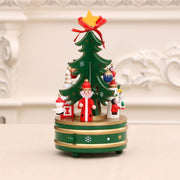 Wooden Christmas Tree with Music Box