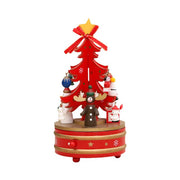 Wooden Christmas Tree with Music Box