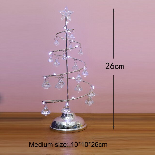 Crystal Christmas Tree Lamps Fairy LED Night