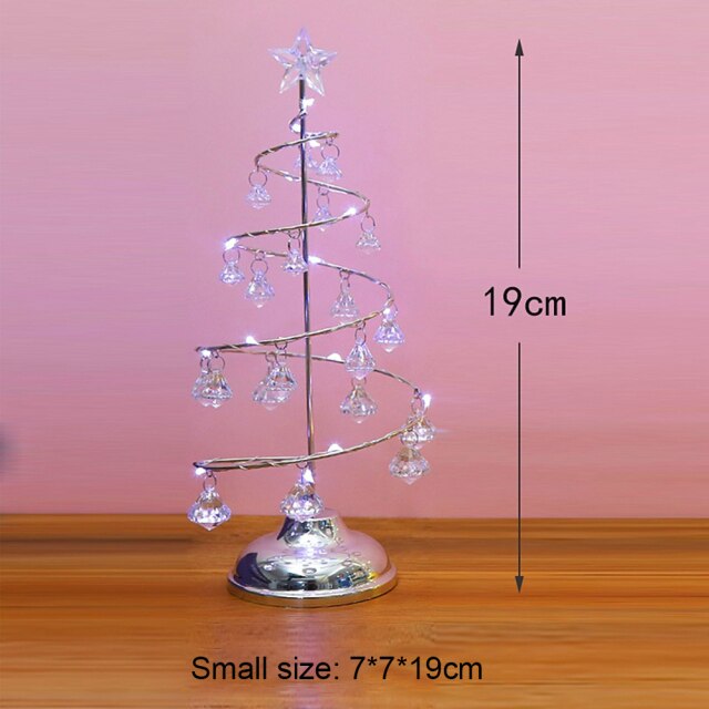 Crystal Christmas Tree Lamps Fairy LED Night