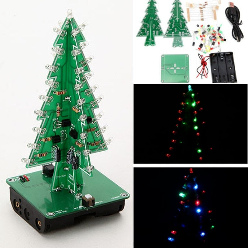 DIY Christmas Tree LED Flash Kit 3D Electronic