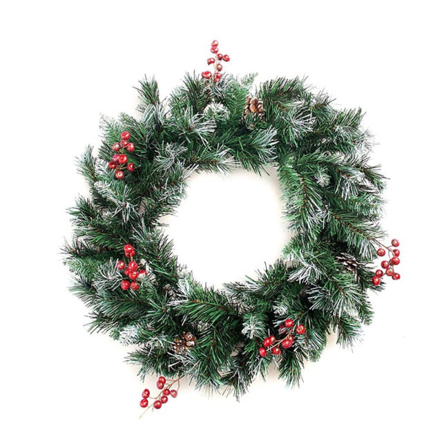 Artificial Pinecone Red Berries Flower Garland