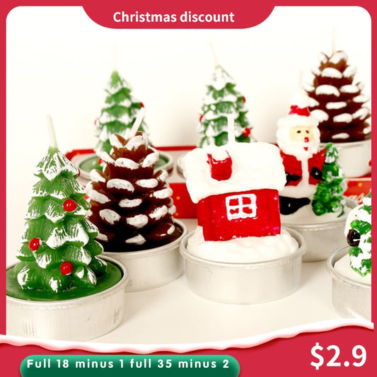 Creative Christmas Tree Pine Cones Paraffin Candles
