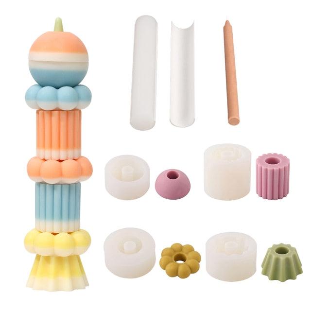 DIY Candle Mold Silicone Building Block Mould Candle