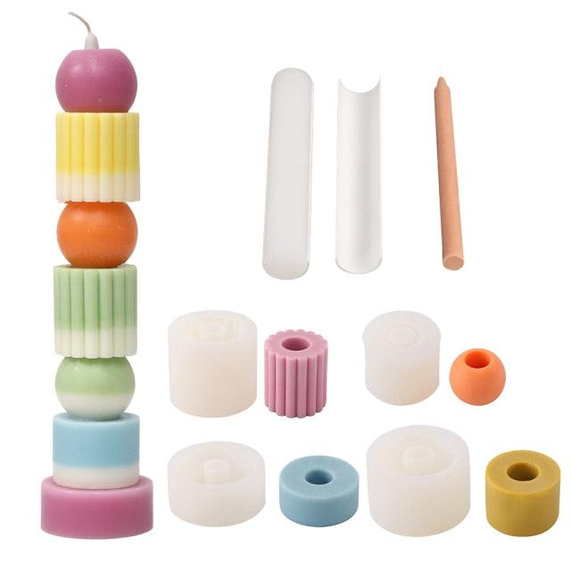 DIY Candle Mold Silicone Building Block Mould Candle