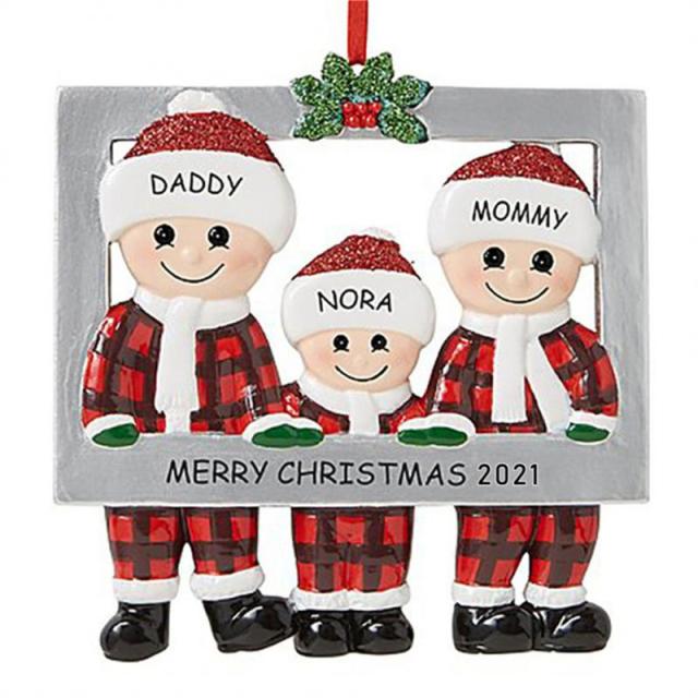Family Christmas Pendant Ornament DIY Decor